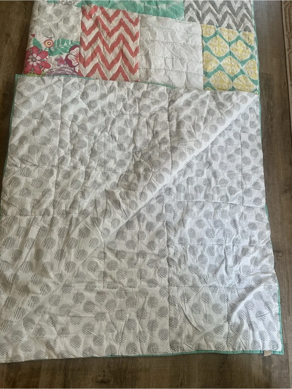 Pottery Barn Teen PBteen Sunset Beach Quilt Full Boho Patchwork Floral